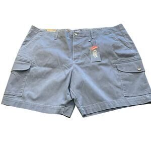 Chaps Men’s Cargo Shorts Size 44 Dark Denim Blue 9” Inseam Stretch Comfort